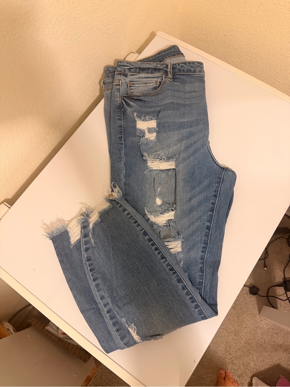 Cello Light Blue Distressed Skinny Jeans